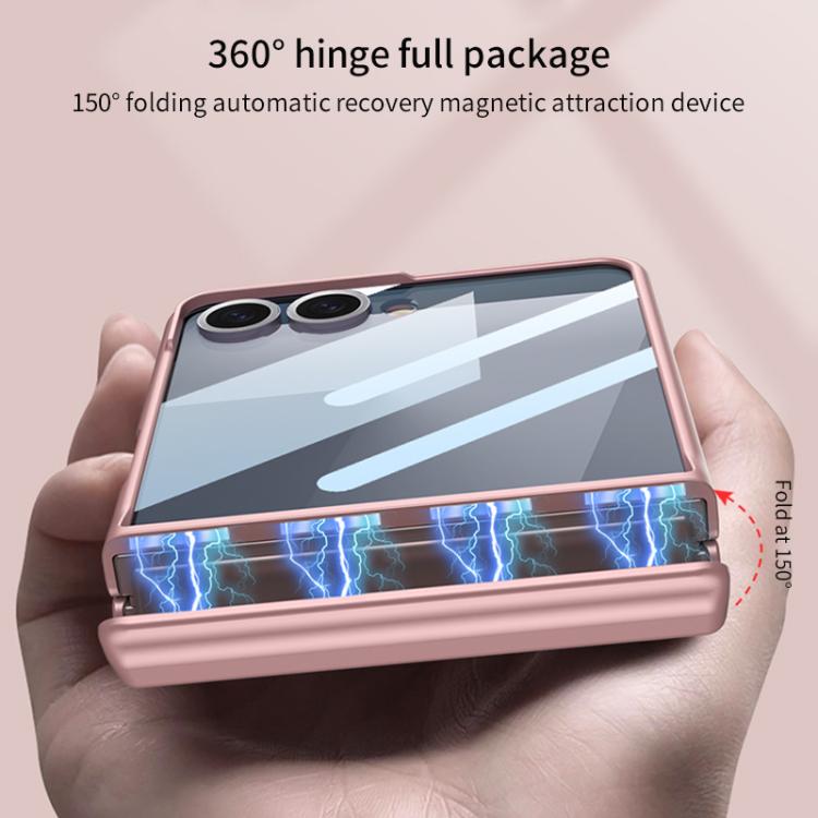 For Samsung Galaxy Z Flip7 GKK Integrated Privacy Film Magnetic Full Coverage Flip Phone Case