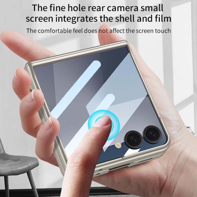 For Samsung Galaxy Z Flip7 GKK Integrated Privacy Film Magnetic Full Coverage Flip Phone Case