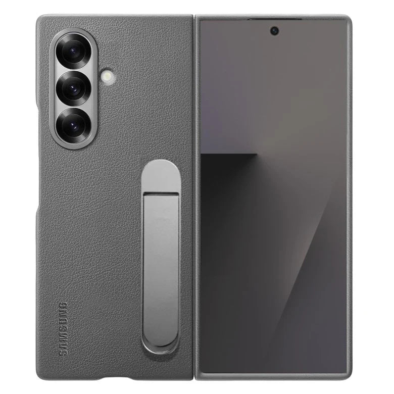 Samsung Galaxy Z Fold 7 Leather Protective Shell Cases with Stand