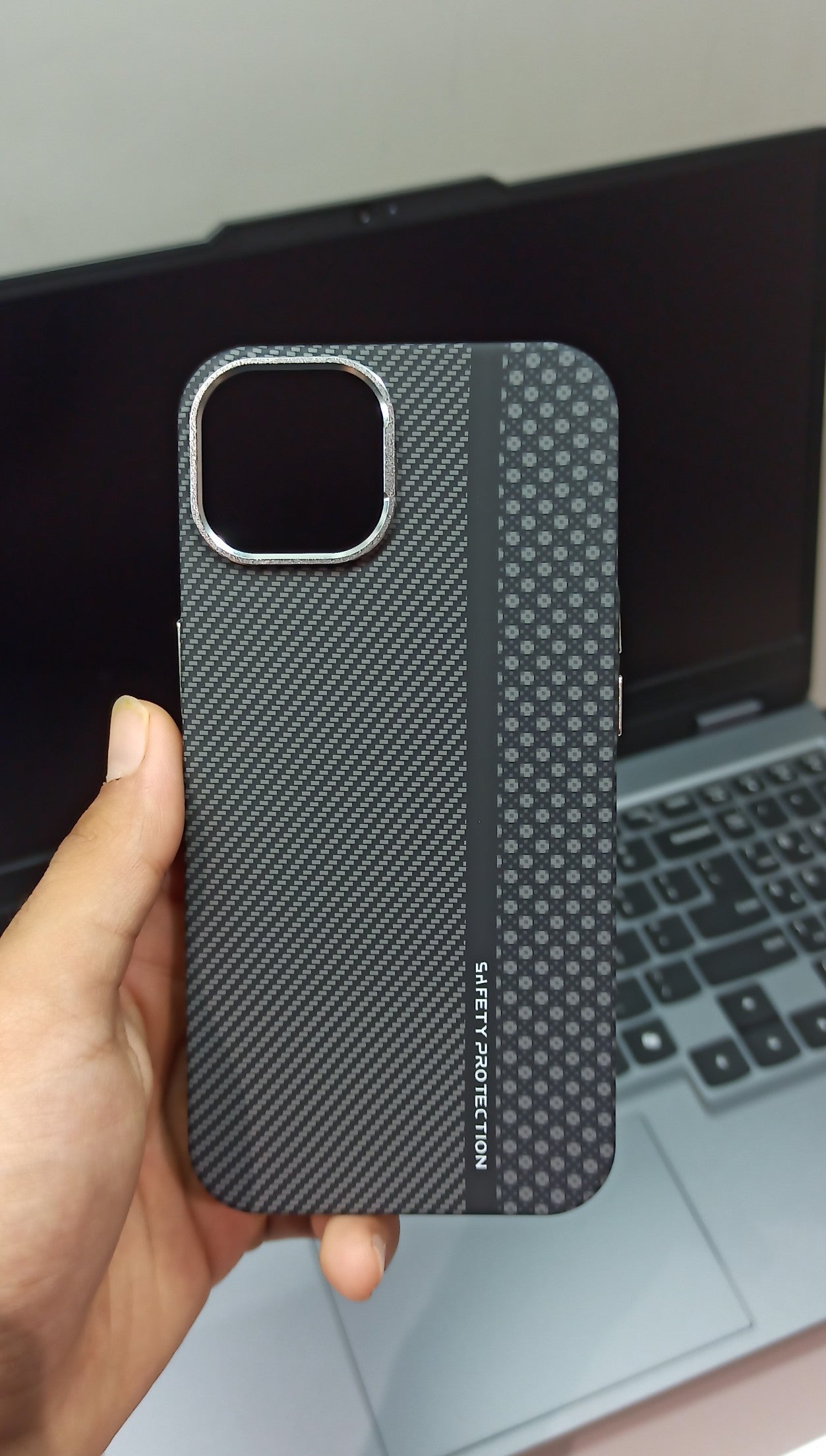 Carbon Fiber Texture Safety Protection Case for iPhone