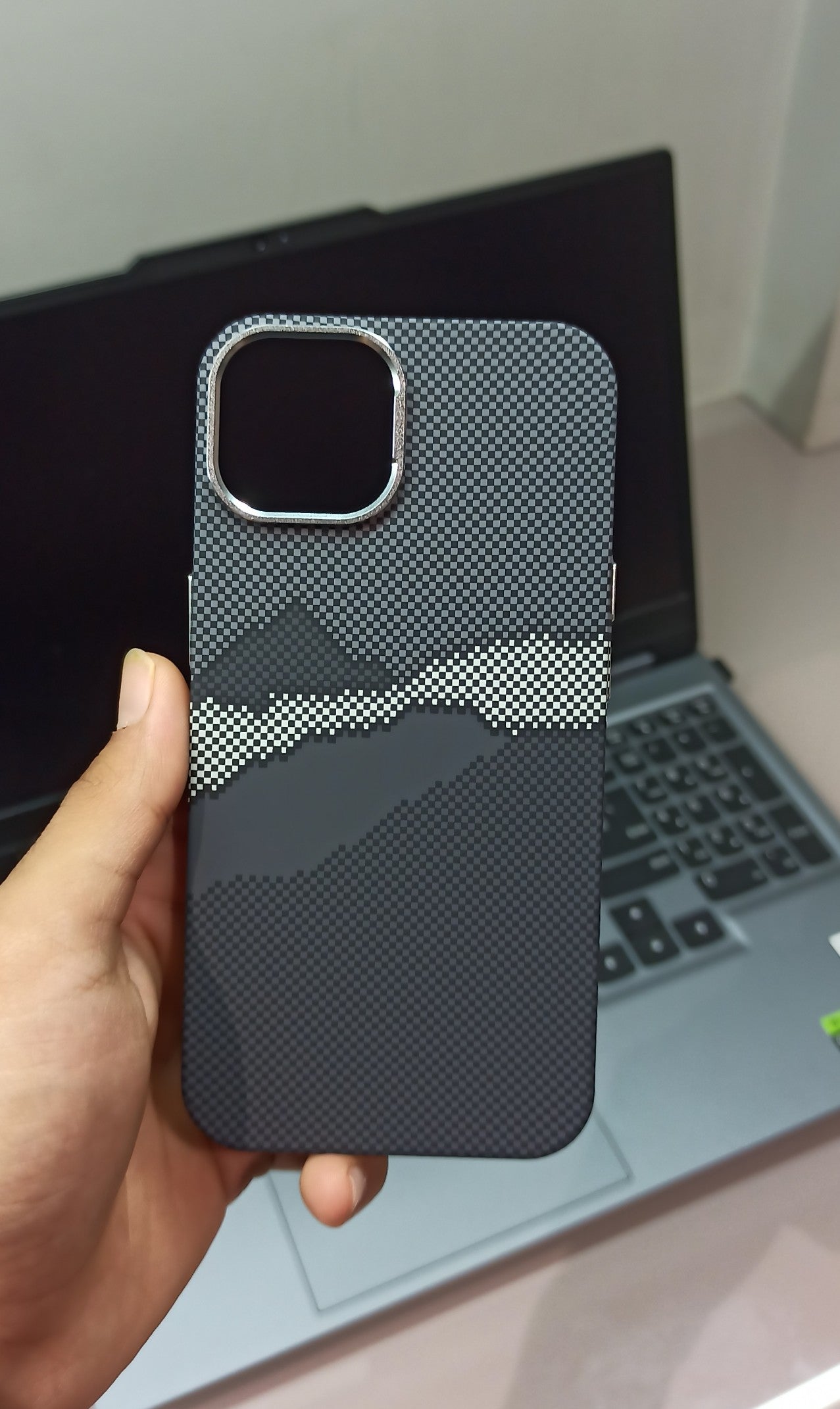 Mountain Carbon Fiber Pattern Shockproof iPhone Case