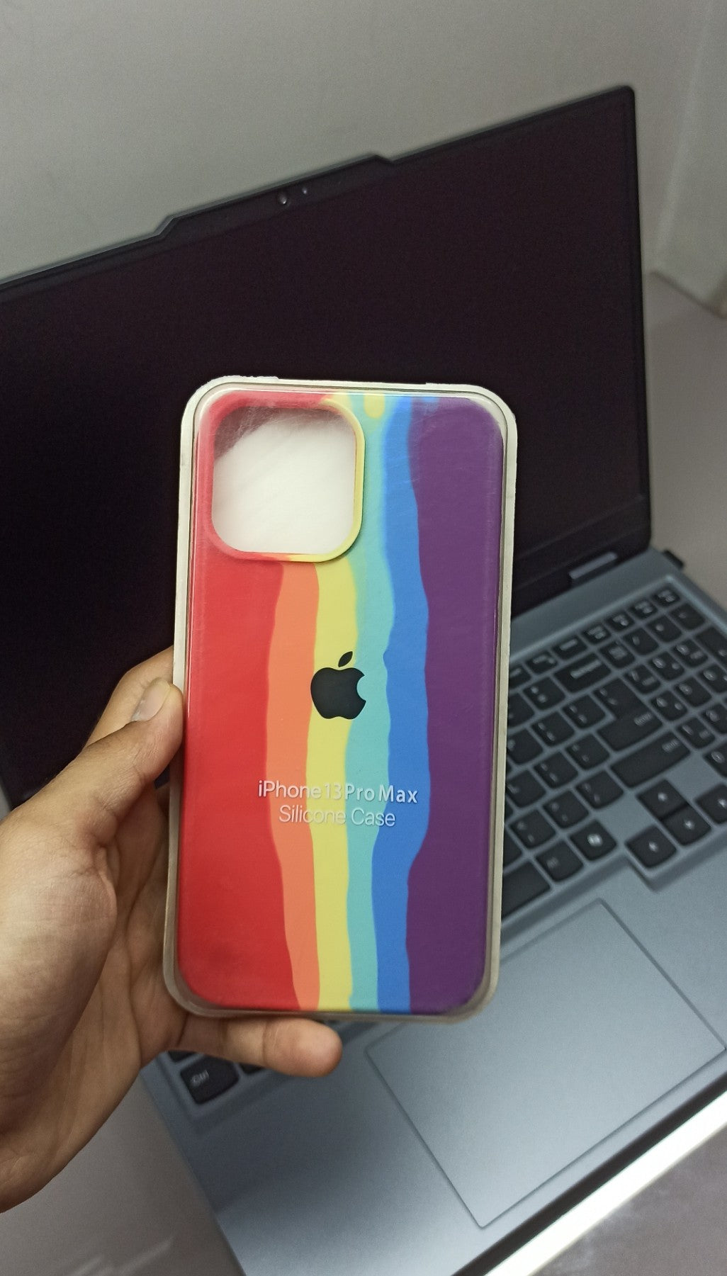 Rainbow Striped Silicone Case for iPhone 13 Pro Max