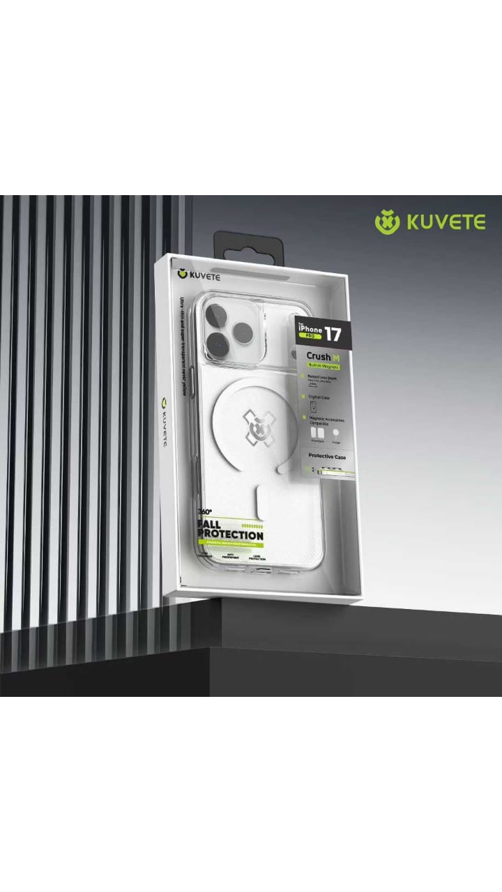 KUVETE Transparent Macsafe with Protection Crystal clear Case