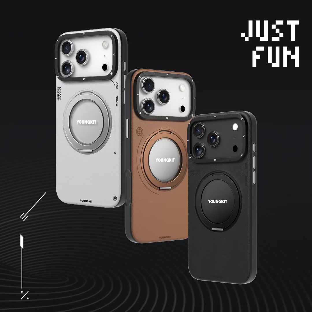 Youngkit Camera-Style Protective Case with Magnetic Macsafe – Leather Finish