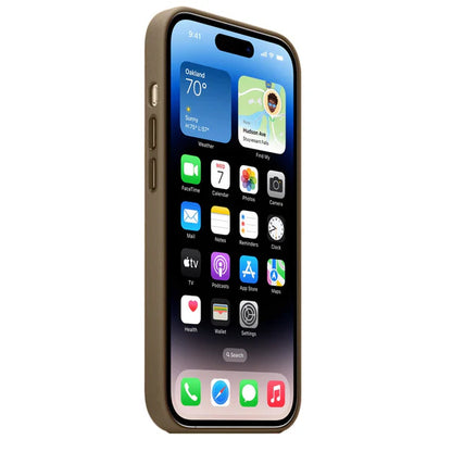 iPhone 16 Pro Leather Back Case with MagSafe - Natural Titanium