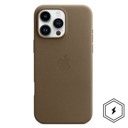 iPhone 16 Pro Leather Back Case with MagSafe - Natural Titanium