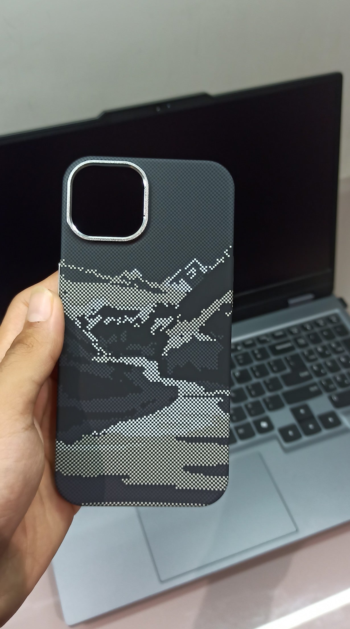 Carbon Fiber Mountain Design iPhone Case