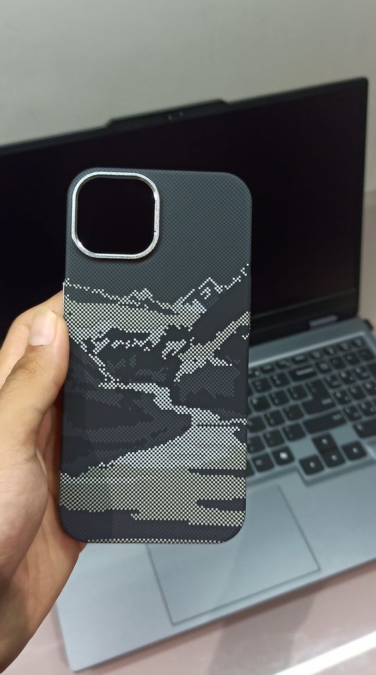 Carbon Fiber Mountain Design iPhone Case