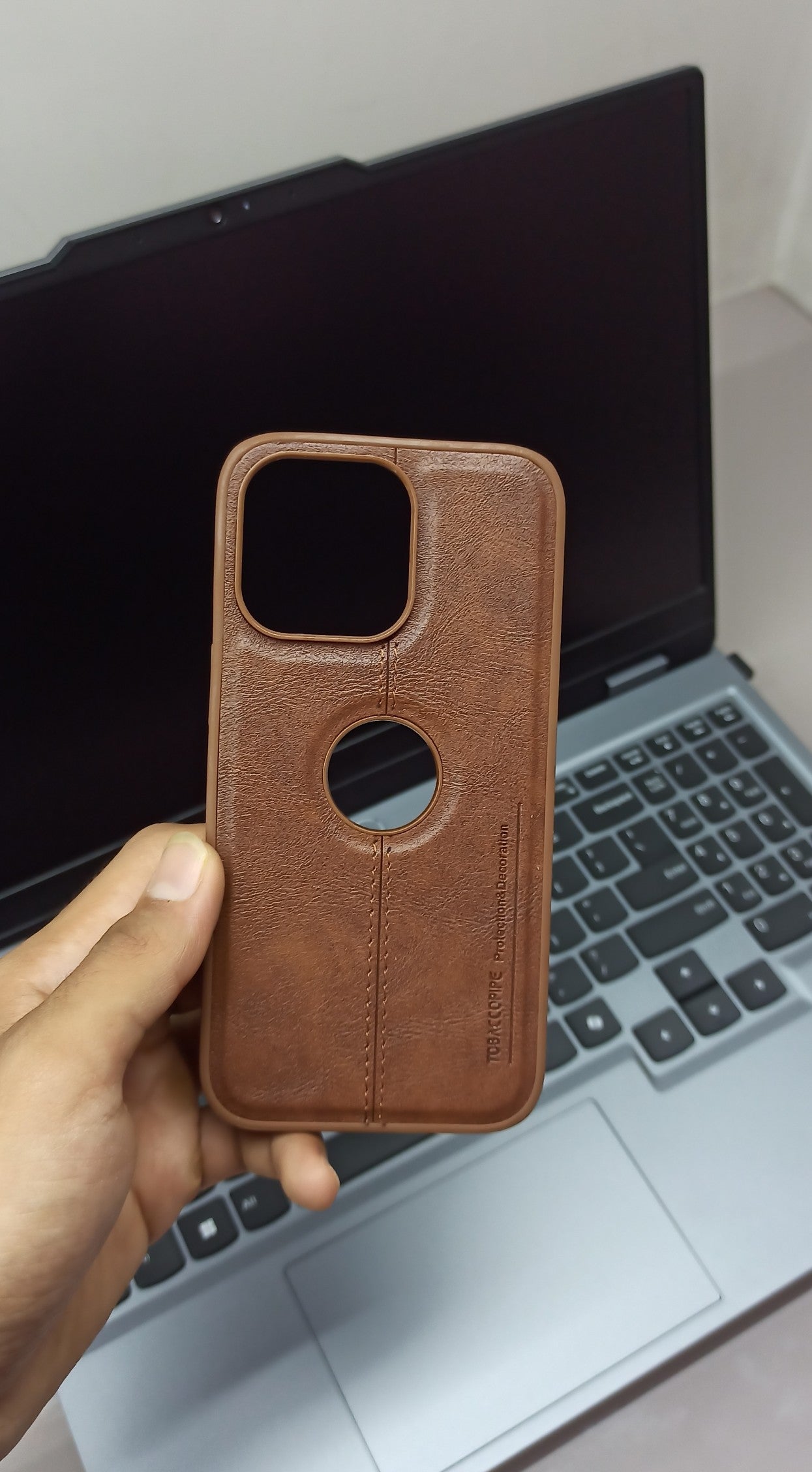 Brown Leather Texture Case for iPhone 13 Pro