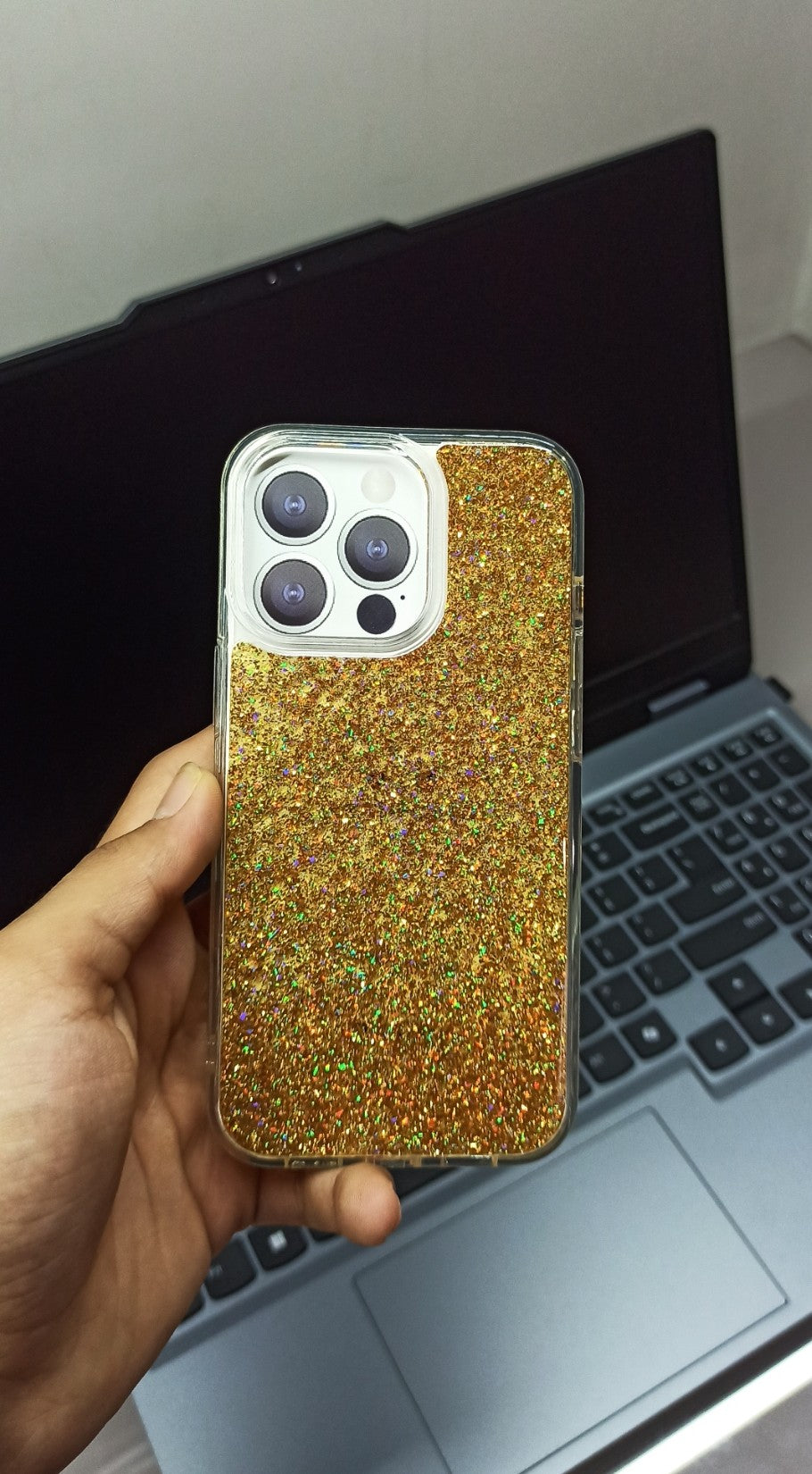 Golden Glitter Sparkle Case for iPhone 13 Pro