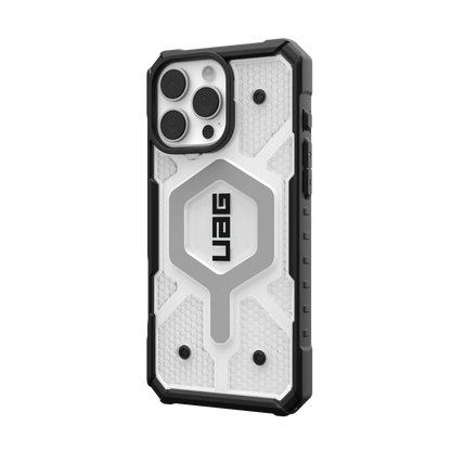 UAG Pathfinder Clear MagSafe Case for iPhone 16 Pro Max - Ice/Silver
