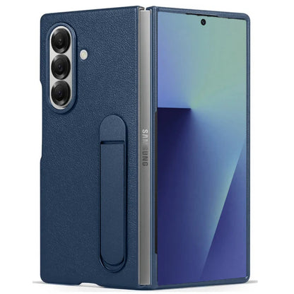 Samsung Galaxy Z Fold 7 Leather Protective Shell Cases with Stand