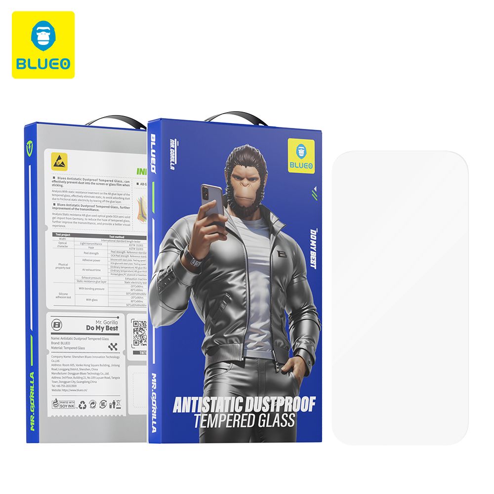 BLUEO Antistatic Dustproof Tempered Glass Screen Protector