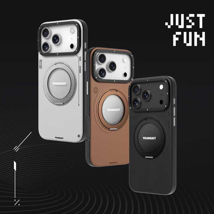 Youngkit Camera-Style Protective Case with Magnetic Macsafe – Leather Finish