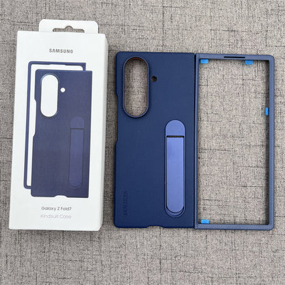 Samsung Galaxy Z Fold 7 Leather Protective Shell Cases with Stand