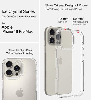 Ice crystals cases military grade Certified Drop Tested USA-16 pro max